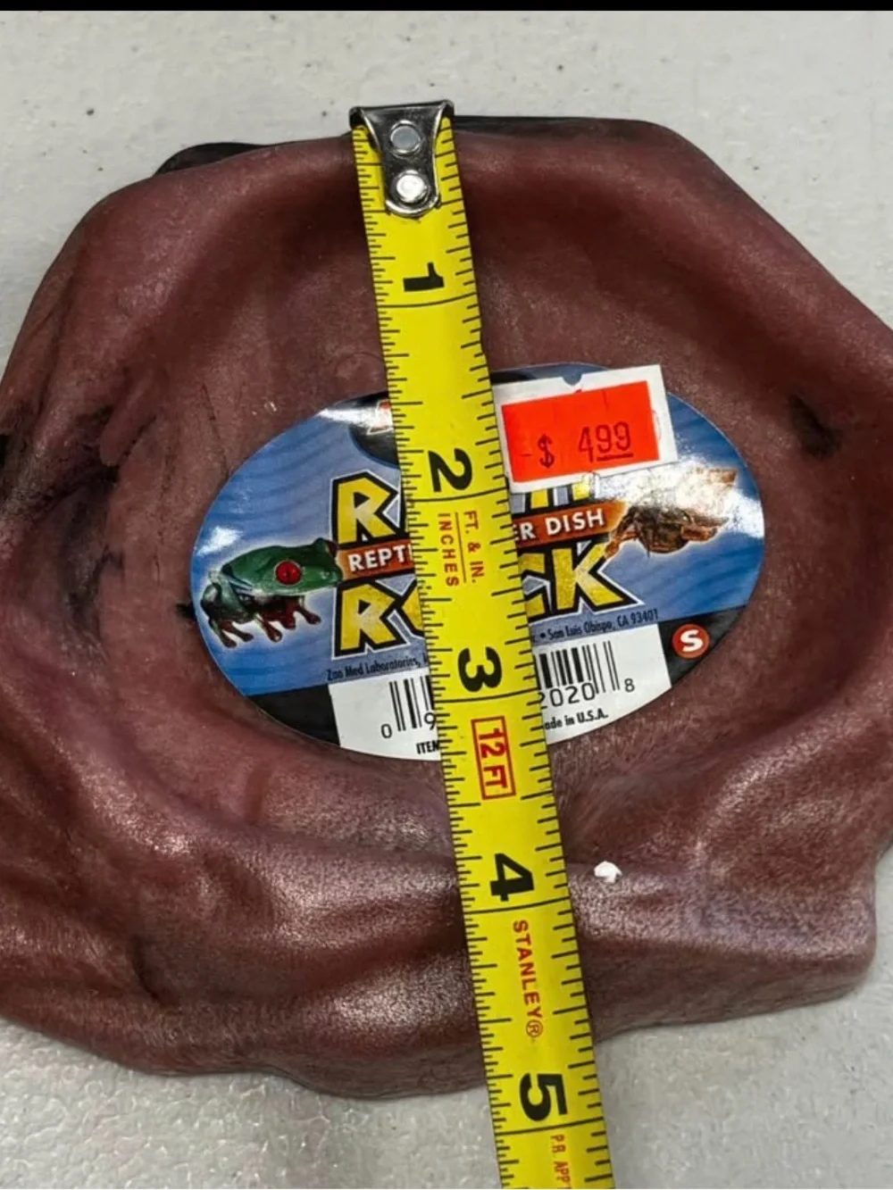 Reptile Water Dish - Red Brown